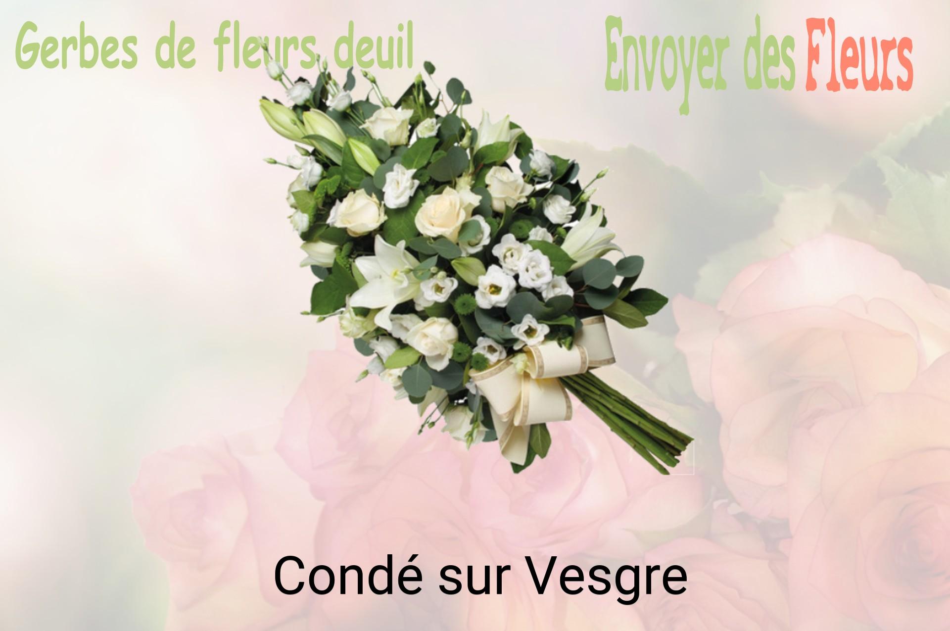 Gerbe de fleurs de deuil livrée à Condé-sur-Vesgre